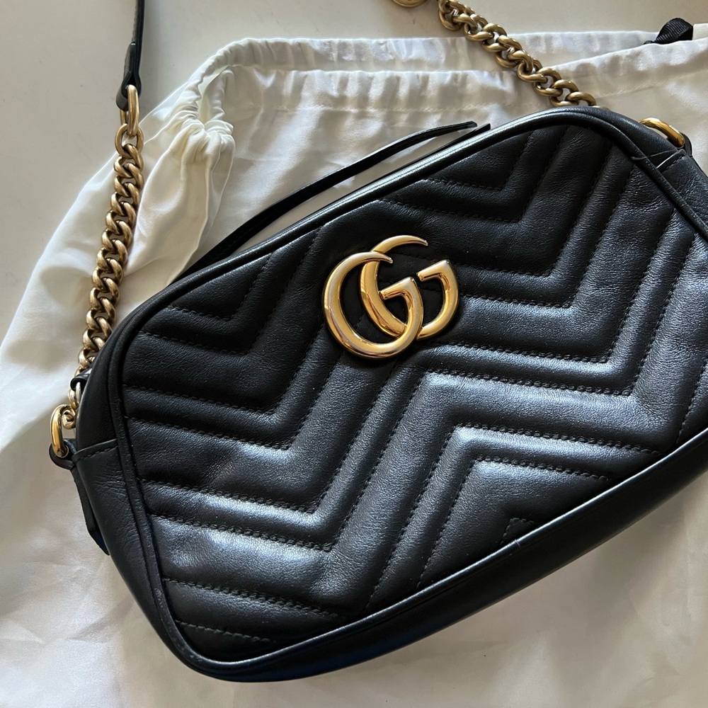 Gucci Marmont Leather Shoulder Bag
